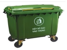 thùng rác nhựa HDPE 660 lít