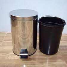 Thùng rác inox tròn đạp chân 5 lít