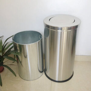 thùng rác inox nắp lật