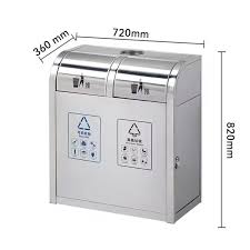 thùng rác inox 2 ngăn