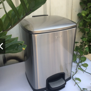 thùng rác inox vuông đạp chân 20 lít