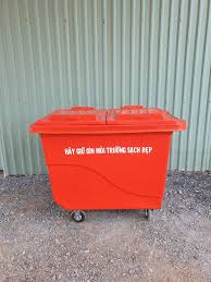 Xe đẩy rác 4 bánh 5 4 banh 2 1