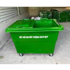 Xe đẩy rác 4 bánh 1 xe đẩy rác 4 bánh