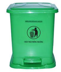 Thùng rác y tế 20 lít màu xanh 2 y21