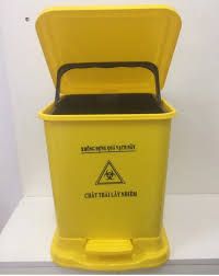 Thùng rác y tế 20 lít màu vàng 4 y32