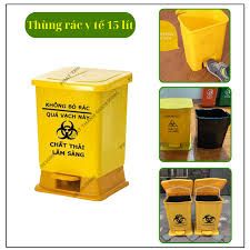 Thùng rác y tế 15 lít màu vàng 2 y5